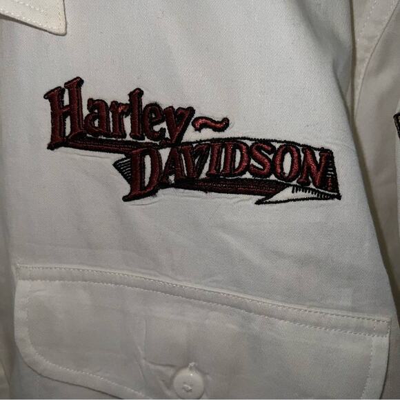 HARLEY DAVIDSON button down collared embroidered shirt XL - Picture 6 of 7